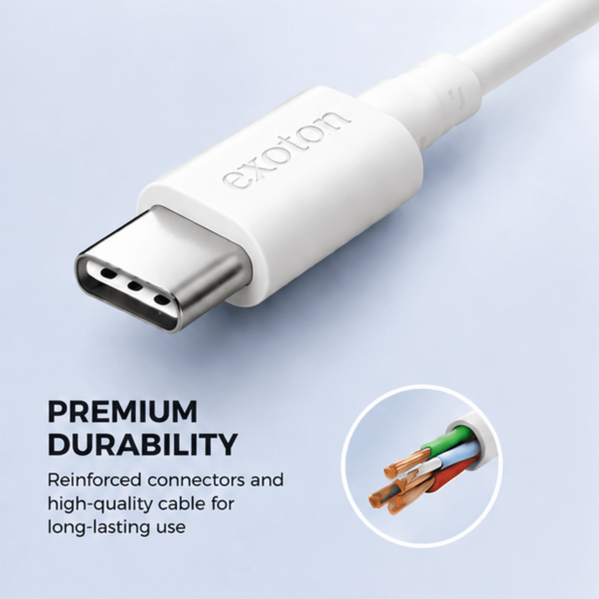 EXOTON USB A to USB C Cable Fast Charging Cable 6 ft