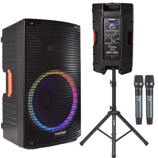 1800W 15-inch Bluetooth Rechargeable PA Active Speaker