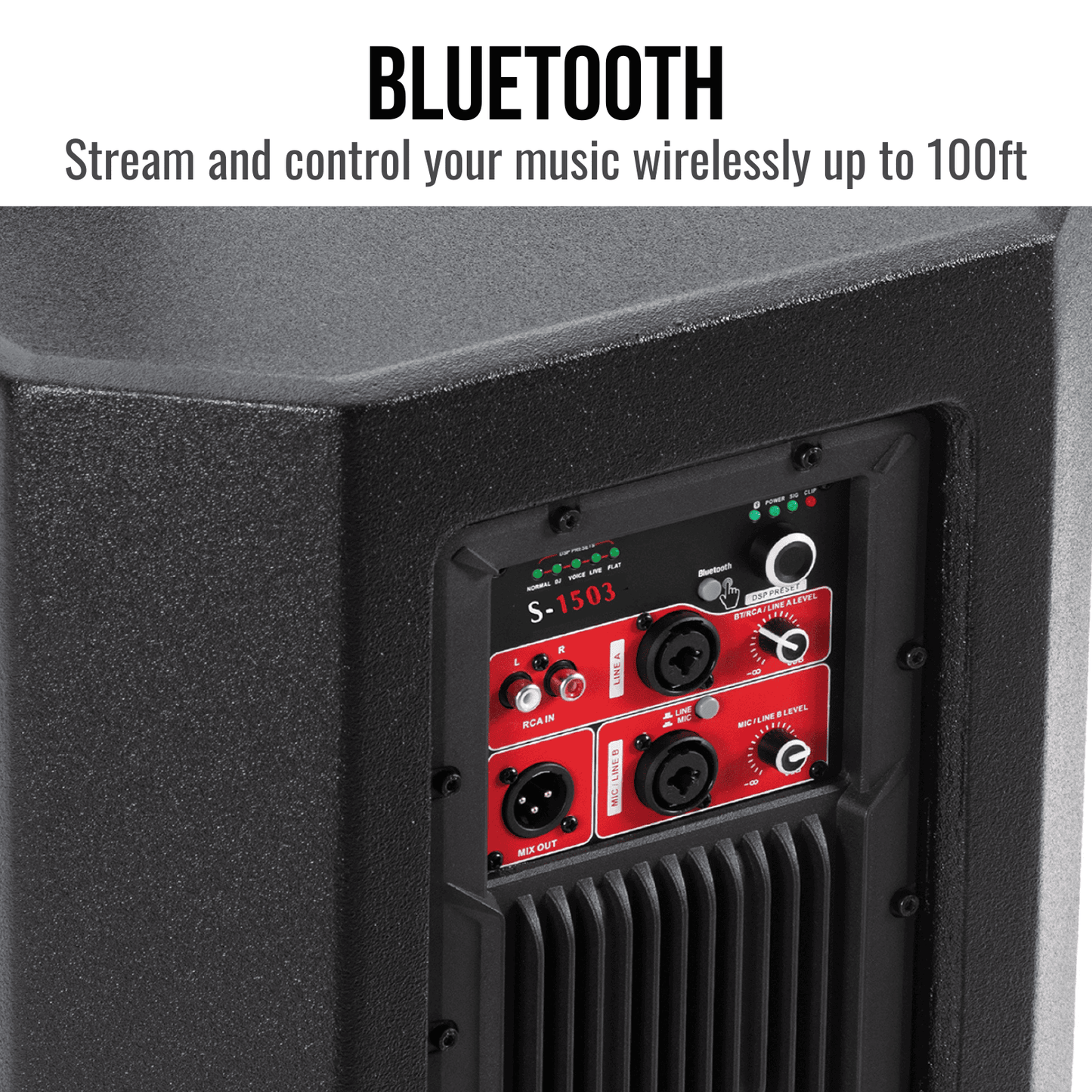2000W 15-inch  Bluetooth Column PA Speaker System