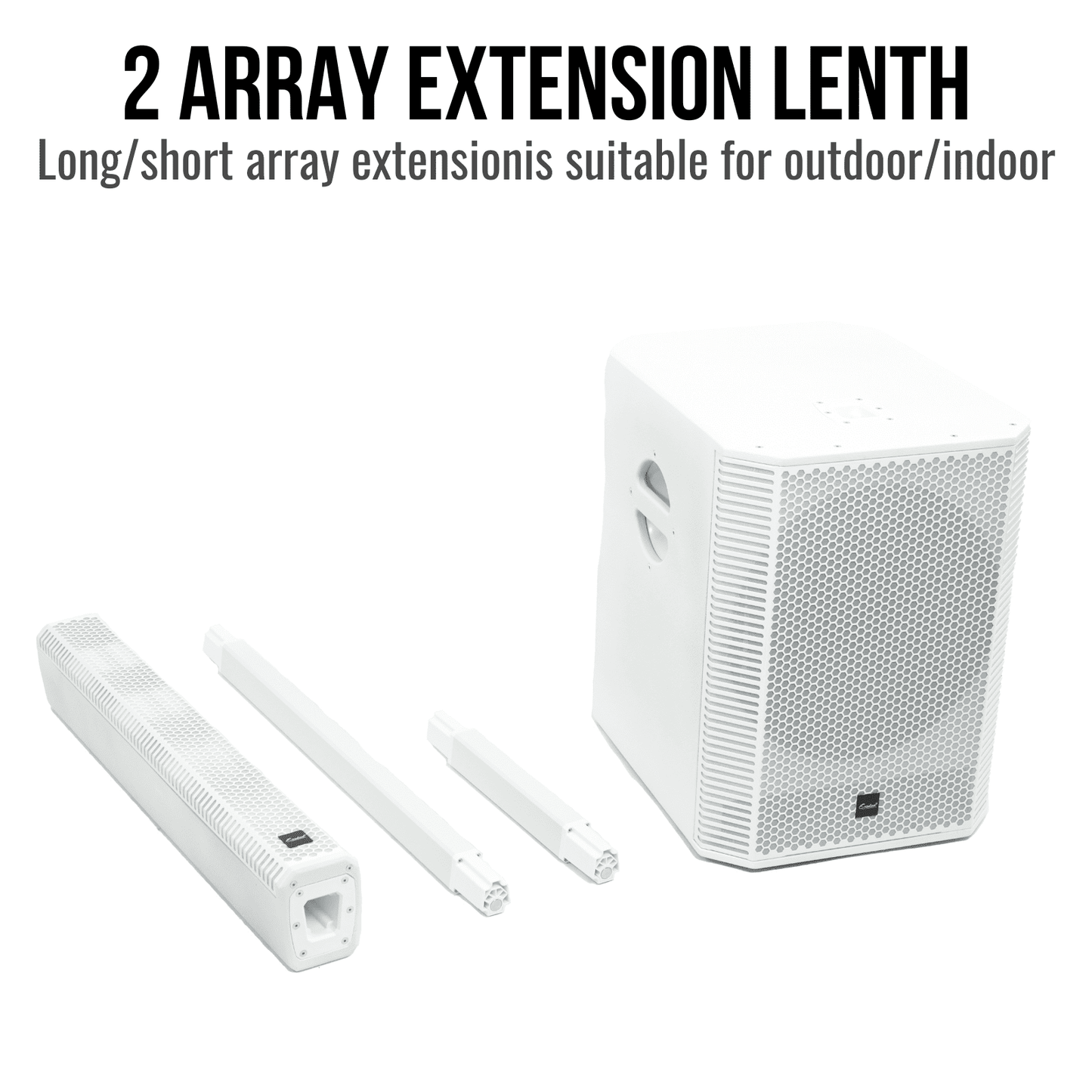 2000W 15-inch Bluetooth Column Loudspeakers (White)