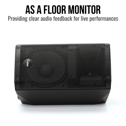 2000W 12-inch Passive Speakers With 10-Channel Bluetooth Stereo Mixer