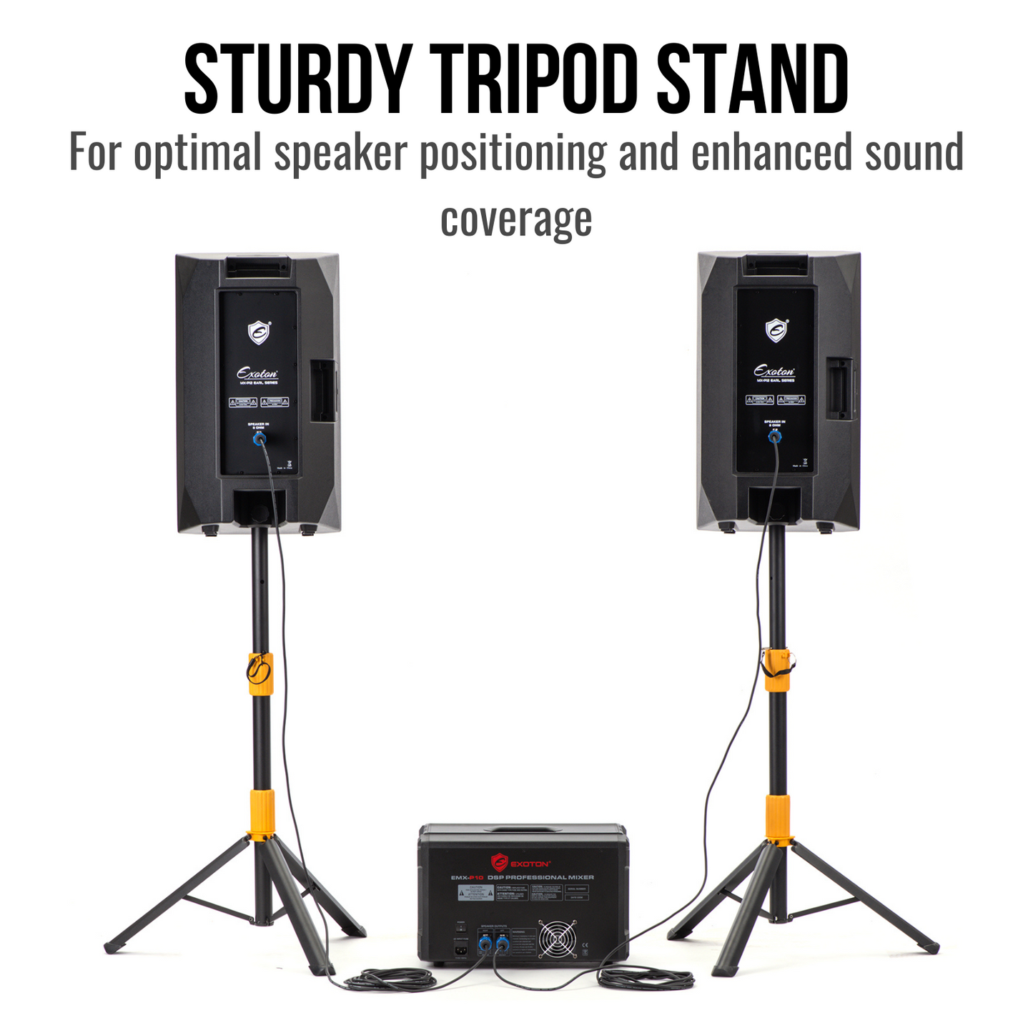 2000W 12-inch Passive Speakers With 10-Channel Bluetooth Stereo Mixer