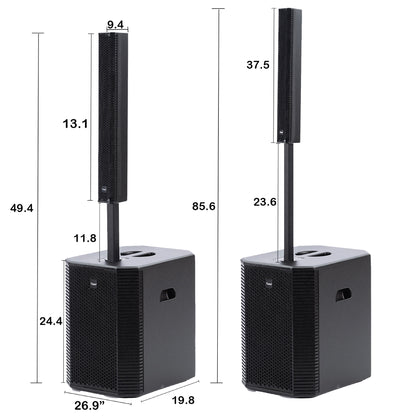 2000W 15-inch  Bluetooth Column PA Speaker System