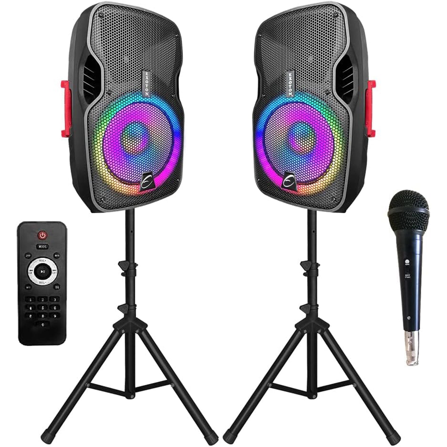 1600W 15-inch Bluetooth Portable PA System Party Speakers