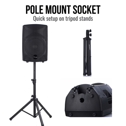 2000W 12-inch PA Speakers System With 6 Channel Mixer